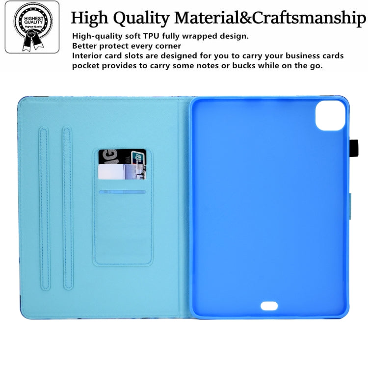 For iPad Pro 11 2022 / 2021 / 2020 Sewing Pen Slot Leather Tablet Case(Wildebeest) - iPad Pro 11 (2022/2021) Cases by buy2fix | Online Shopping UK | buy2fix