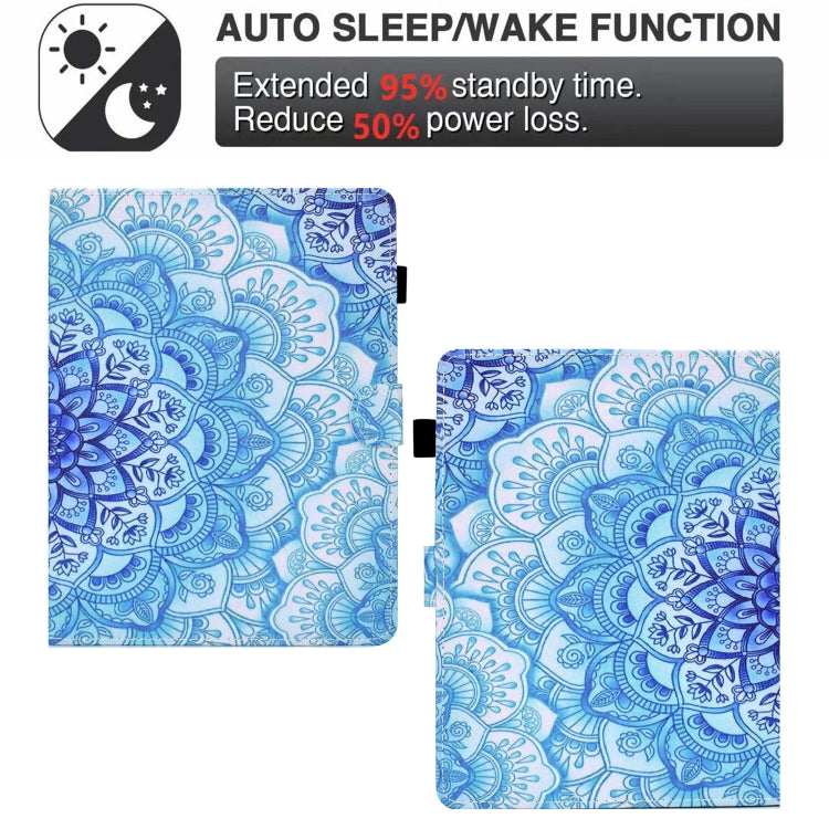 For 7 inch Tablet Electric Pressed TPU Leather Tablet Case(Green Flower) - 7 inch by buy2fix | Online Shopping UK | buy2fix