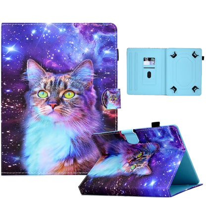 For 8 inch Tablet Electric Pressed TPU Leather Tablet Case(Star Cat) - 8 inch by buy2fix | Online Shopping UK | buy2fix