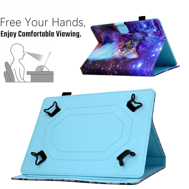 For 8 inch Tablet Electric Pressed TPU Leather Tablet Case(Star Cat) - 8 inch by buy2fix | Online Shopping UK | buy2fix