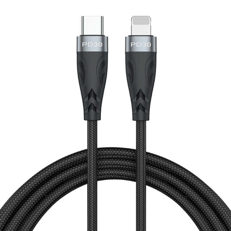 ADC-008 30W USB-C / Type-C to 8 Pin Fast Charge Data Cable, Cable Length:1m(Black Grey) - 2 in 1 Cable by buy2fix | Online Shopping UK | buy2fix