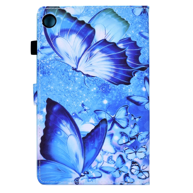 For Samsung Galaxy Tab A8 Sewing Pen Slot Leather Tablet Case(Butterflies) by buy2fix