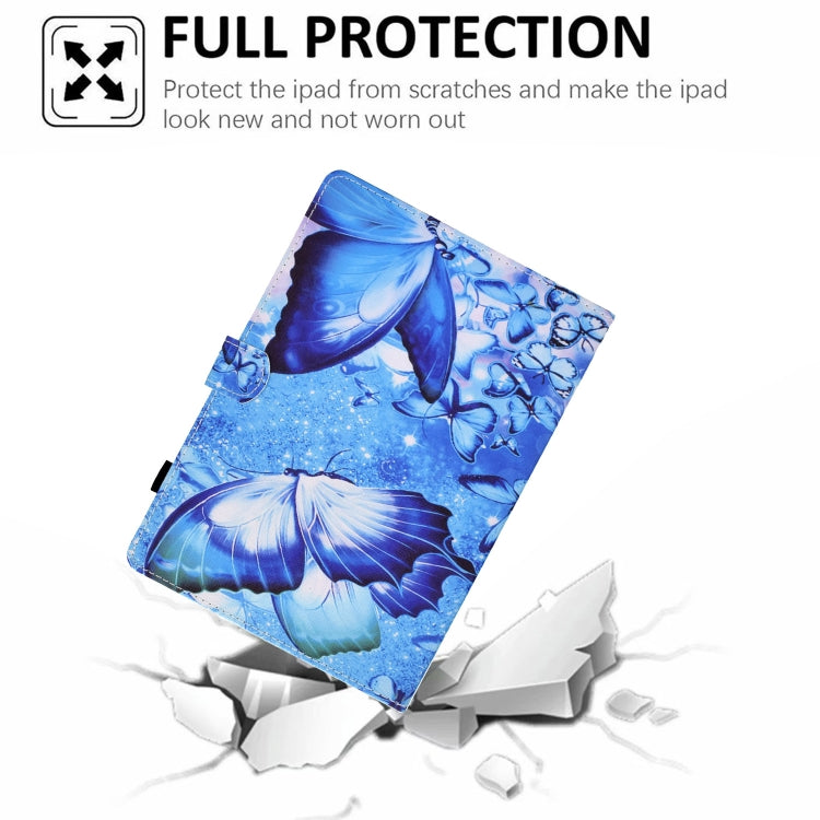 For Samsung Galaxy Tab A8 Sewing Pen Slot Leather Tablet Case(Butterflies) by buy2fix