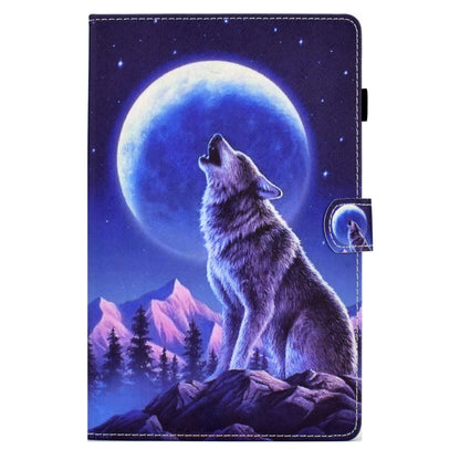 For Samsung Galaxy Tab A 10.1 2019 T510 Sewing Pen Slot Leather Tablet Case(Night Wolf) by buy2fix