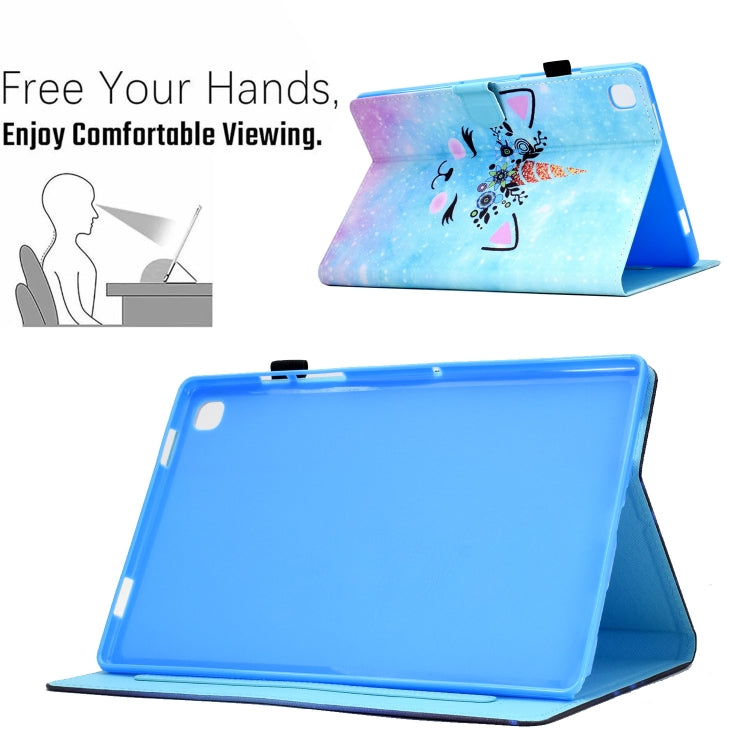 For Samsung Galaxy Tab A 10.1 2019 T510 Sewing Pen Slot Leather Tablet Case(Wildebeest) by buy2fix