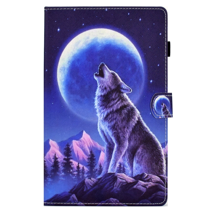 For Samsung Galaxy Tab A 10.1 2016 T580 Sewing Pen Slot Leather Tablet Case(Night Wolf) by buy2fix
