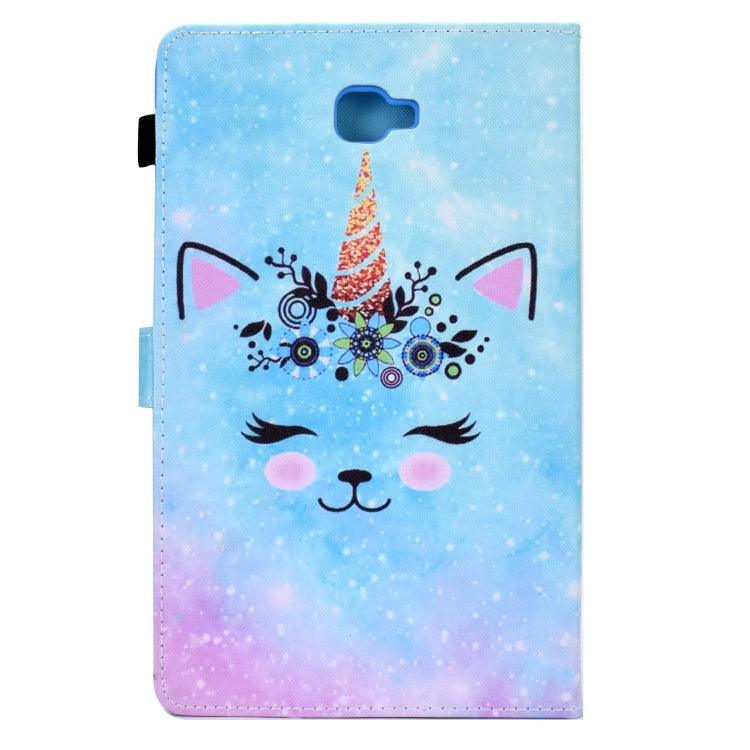 For Samsung Galaxy Tab A 10.1 2016 T580 Sewing Pen Slot Leather Tablet Case(Wildebeest) by buy2fix