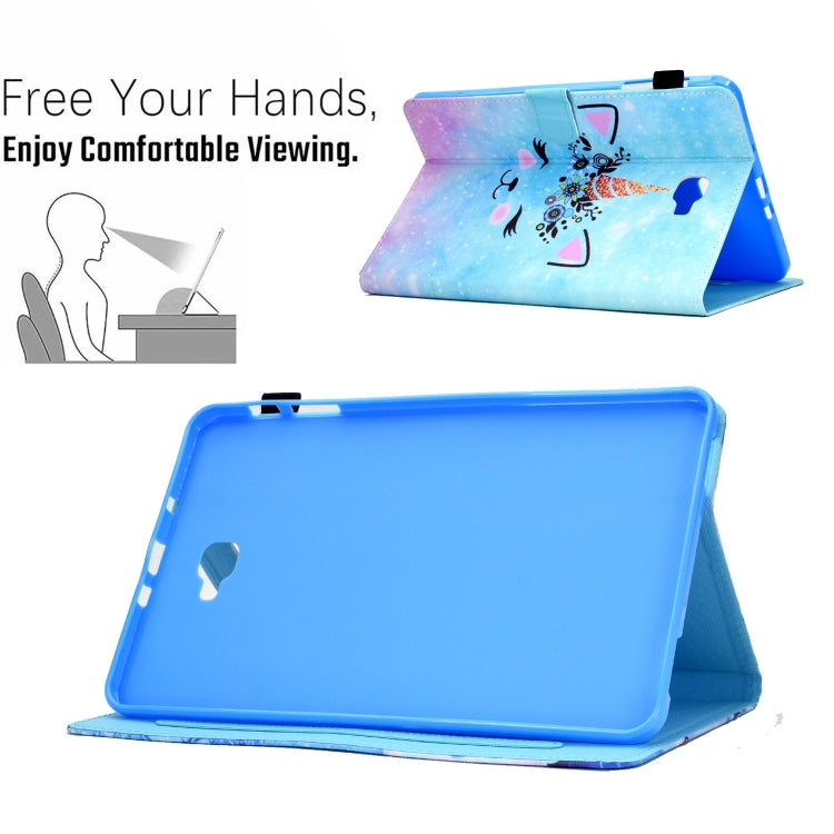 For Samsung Galaxy Tab A 10.1 2016 T580 Sewing Pen Slot Leather Tablet Case(Wildebeest) by buy2fix