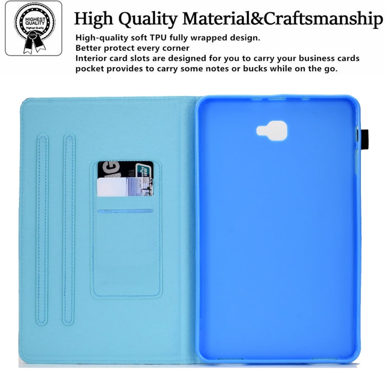 For Samsung Galaxy Tab A 10.1 2016 T580 Sewing Pen Slot Leather Tablet Case(Wildebeest) by buy2fix