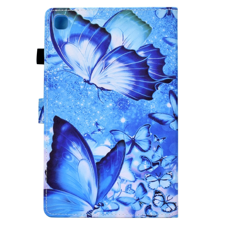 For Samsung Galaxy Tab S6 Lite T610 Sewing Pen Slot Leather Tablet Case(Butterflies) by buy2fix