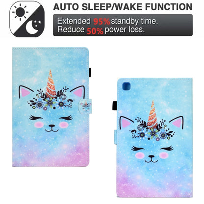 For Samsung Galaxy Tab S6 Lite T610 Sewing Pen Slot Leather Tablet Case(Wildebeest) by buy2fix