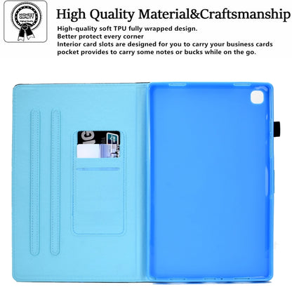 For Samsung Galaxy Tab S6 Lite T610 Sewing Pen Slot Leather Tablet Case(Wildebeest) by buy2fix