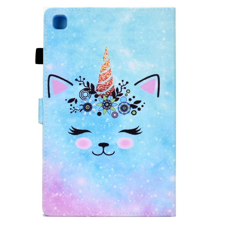 For Samsung Galaxy Tab S6 Lite T610 Sewing Pen Slot Leather Tablet Case(Wildebeest) by buy2fix