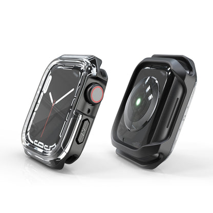 Transparent Two-color Armor Case For Apple Watch Series 6 & SE & 5 & 4 44mm(Black) by buy2fix