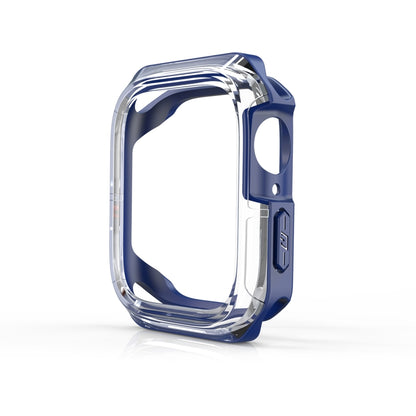 Transparent Two-color Armor Case For Apple Watch Series 6 & SE & 5 & 4 44mm(Blue) by buy2fix
