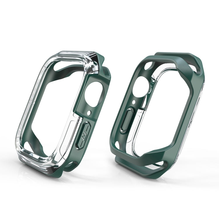 Transparent Two-color Armor Case For Apple Watch Series 6 & SE & 5 & 4 44mm(Green) by buy2fix