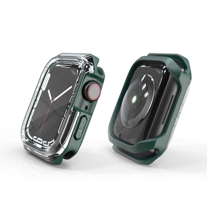 Transparent Two-color Armor Case For Apple Watch Series 6 & SE & 5 & 4 44mm(Green) by buy2fix