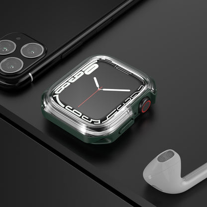 Transparent Two-color Armor Case For Apple Watch Series 6 & SE & 5 & 4 40mm(Green) by buy2fix