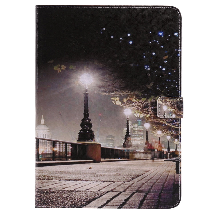 For iPad 5 & 6 Colored Drawing Pattern Horizontal Flip PU Leather Case with Holder & Card Slots & Wallet & Sleep / Wake-up Function(Cityscape) - More iPad Cases by buy2fix | Online Shopping UK | buy2fix