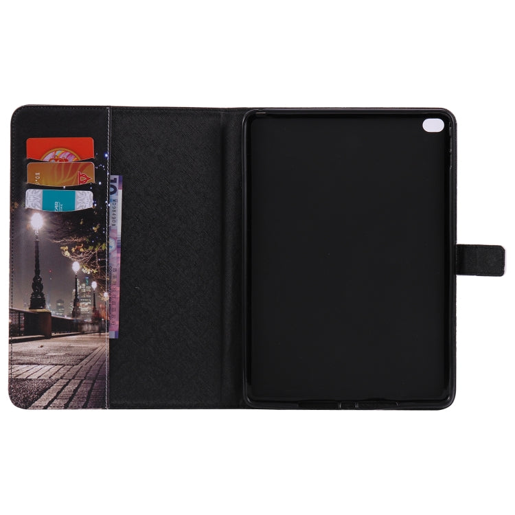 For iPad 5 & 6 Colored Drawing Pattern Horizontal Flip PU Leather Case with Holder & Card Slots & Wallet & Sleep / Wake-up Function(Cityscape) - More iPad Cases by buy2fix | Online Shopping UK | buy2fix