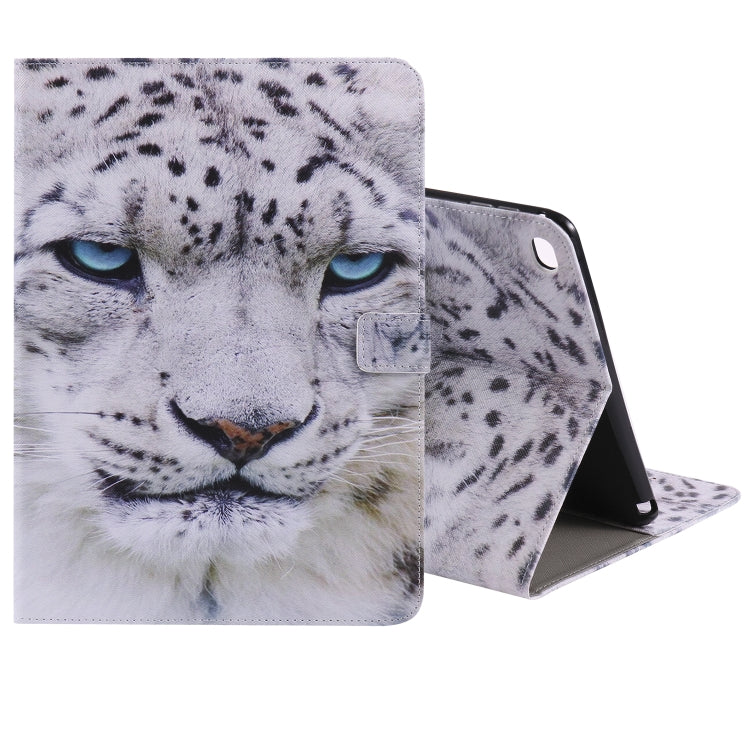 For iPad 5 & 6 Colored Drawing Pattern Horizontal Flip PU Leather Case with Holder & Card Slots & Wallet & Sleep / Wake-up Function(White Panther) - More iPad Cases by buy2fix | Online Shopping UK | buy2fix