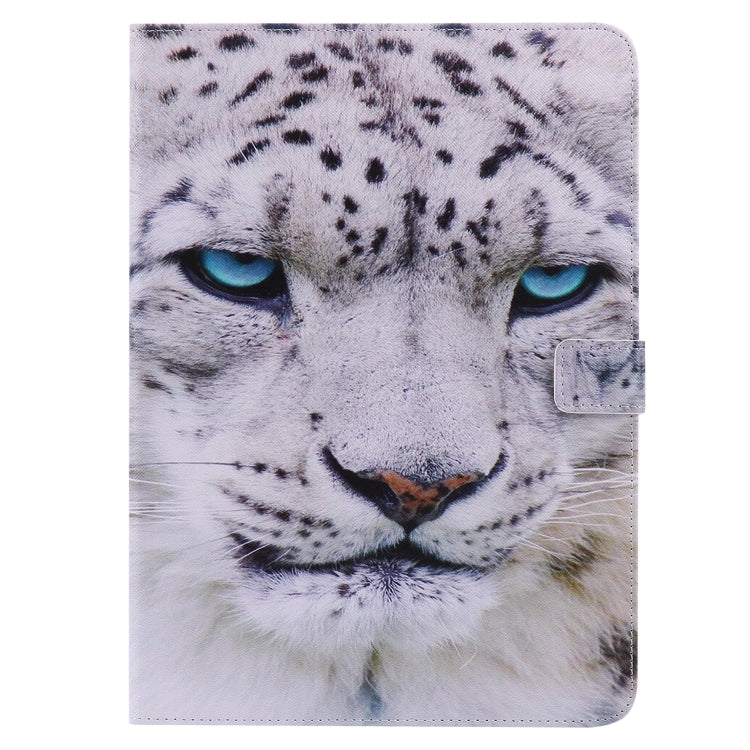 For iPad 5 & 6 Colored Drawing Pattern Horizontal Flip PU Leather Case with Holder & Card Slots & Wallet & Sleep / Wake-up Function(White Panther) - More iPad Cases by buy2fix | Online Shopping UK | buy2fix