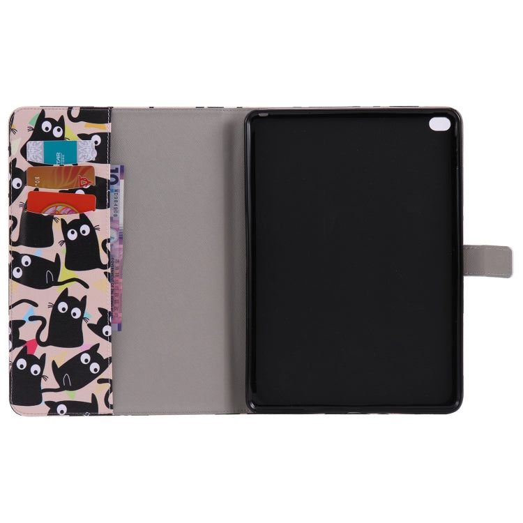 For iPad 5 & 6 Colored Drawing Pattern Horizontal Flip PU Leather Case with Holder & Card Slots & Wallet & Sleep / Wake-up Function(Little Cat) - More iPad Cases by buy2fix | Online Shopping UK | buy2fix
