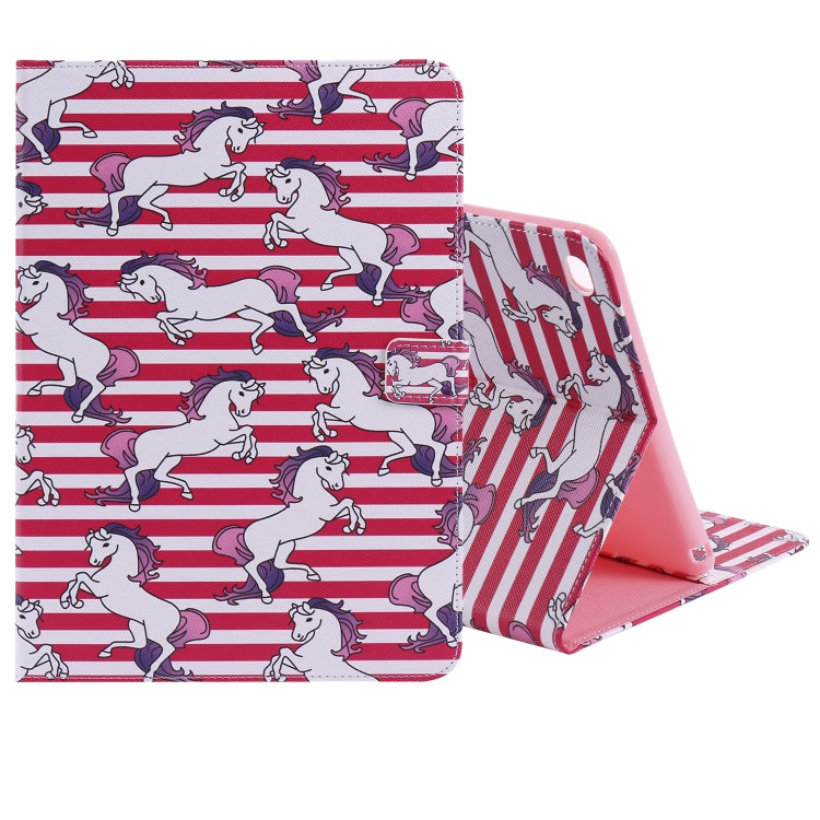 For iPad 5 & 6 Colored Drawing Pattern Horizontal Flip PU Leather Case with Holder & Card Slots & Wallet & Sleep / Wake-up Function(Horse) - More iPad Cases by buy2fix | Online Shopping UK | buy2fix