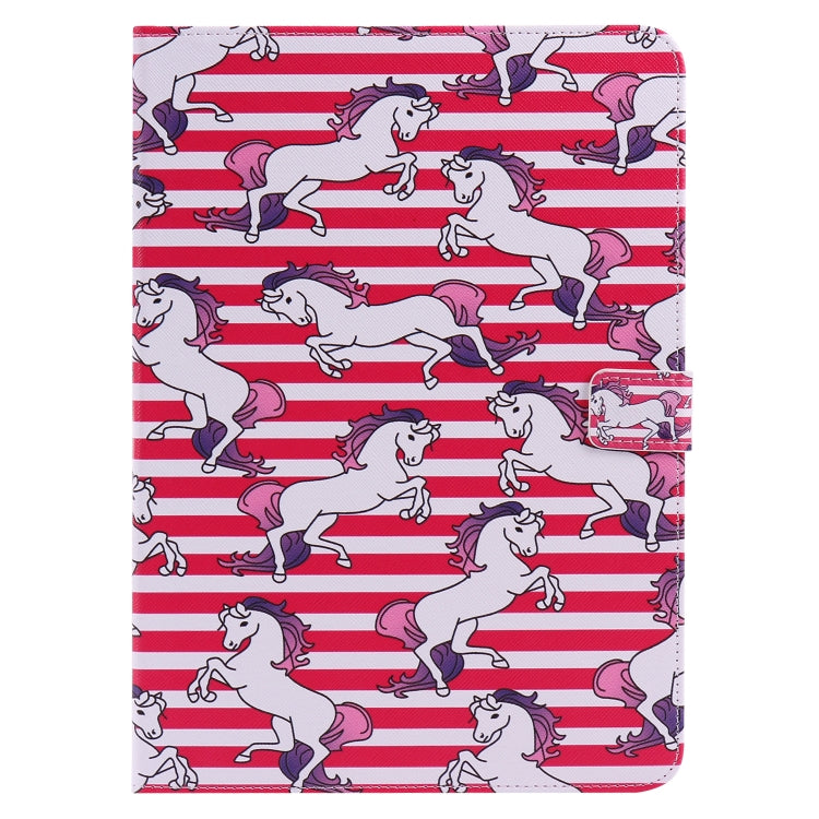 For iPad 5 & 6 Colored Drawing Pattern Horizontal Flip PU Leather Case with Holder & Card Slots & Wallet & Sleep / Wake-up Function(Horse) - More iPad Cases by buy2fix | Online Shopping UK | buy2fix