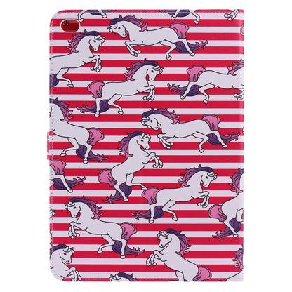 For iPad 5 & 6 Colored Drawing Pattern Horizontal Flip PU Leather Case with Holder & Card Slots & Wallet & Sleep / Wake-up Function(Horse) - More iPad Cases by buy2fix | Online Shopping UK | buy2fix