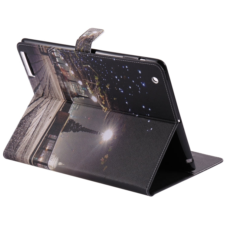 Colored Drawing Pattern Horizontal Flip PU Leather Case with Holder & Card Slots & Wallet & Sleep / Wake-up Function(Cityscape) - iPad 4 & 3 & 2 Cases by buy2fix | Online Shopping UK | buy2fix