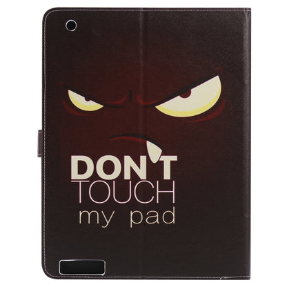 Colored Drawing Pattern Horizontal Flip PU Leather Case with Holder & Card Slots & Wallet & Sleep / Wake-up Function(Eye) - iPad 4 & 3 & 2 Cases by buy2fix | Online Shopping UK | buy2fix