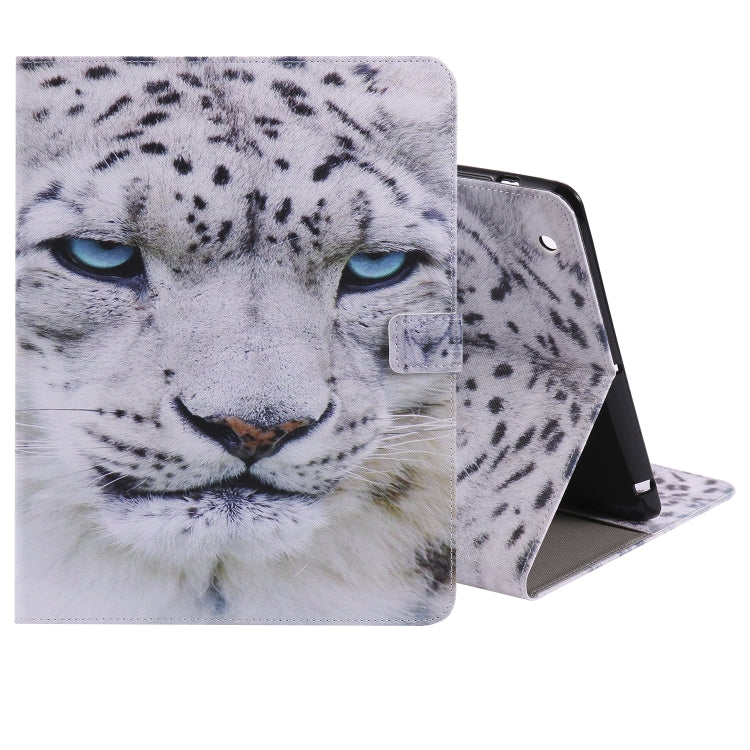Colored Drawing Pattern Horizontal Flip PU Leather Case with Holder & Card Slots & Wallet & Sleep / Wake-up Function(White Panther) - iPad 4 & 3 & 2 Cases by buy2fix | Online Shopping UK | buy2fix
