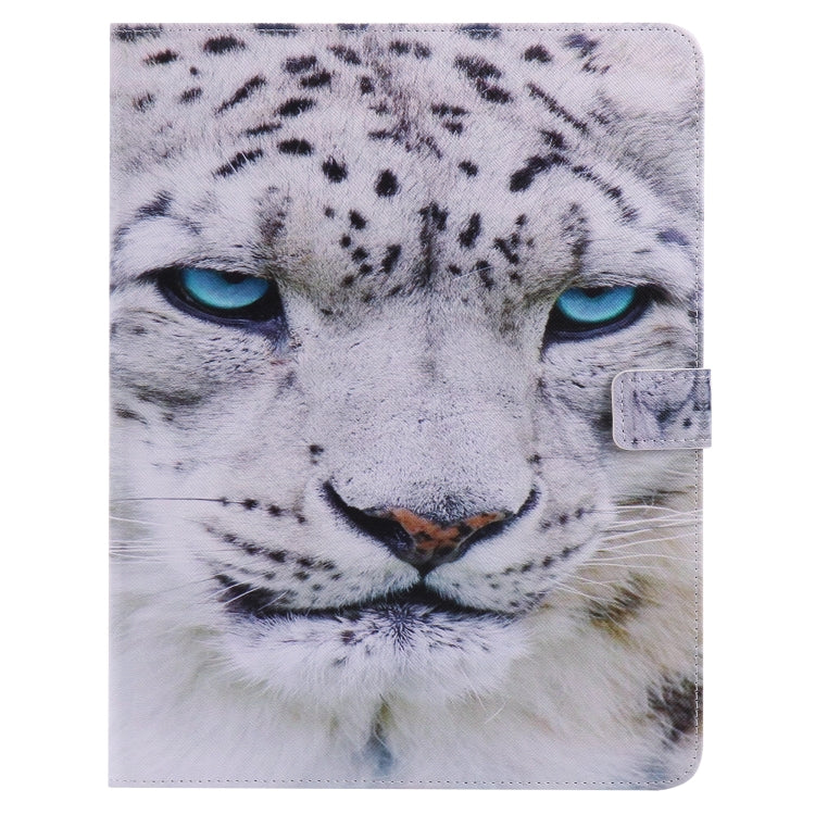 Colored Drawing Pattern Horizontal Flip PU Leather Case with Holder & Card Slots & Wallet & Sleep / Wake-up Function(White Panther) - iPad 4 & 3 & 2 Cases by buy2fix | Online Shopping UK | buy2fix