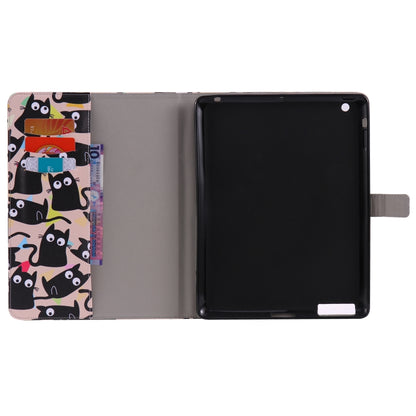 Colored Drawing Pattern Horizontal Flip PU Leather Case with Holder & Card Slots & Wallet & Sleep / Wake-up Function(Little Cat) - iPad 4 & 3 & 2 Cases by buy2fix | Online Shopping UK | buy2fix
