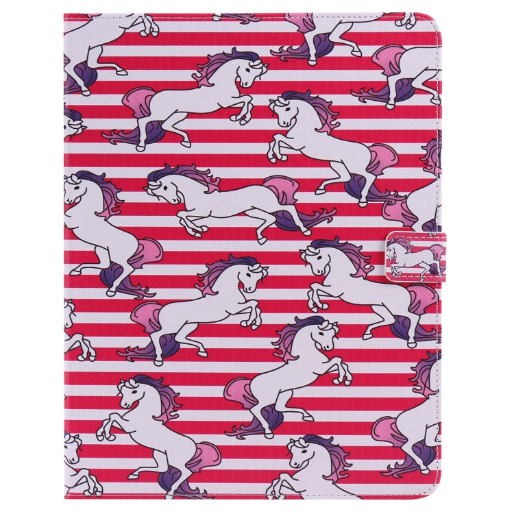 Colored Drawing Pattern Horizontal Flip PU Leather Case with Holder & Card Slots & Wallet & Sleep / Wake-up Function(Horse) - iPad 4 & 3 & 2 Cases by buy2fix | Online Shopping UK | buy2fix