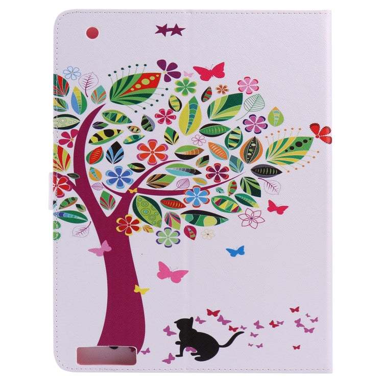 Colored Drawing Pattern Horizontal Flip PU Leather Case with Holder & Card Slots & Wallet & Sleep / Wake-up Function(Cat and Tree) - iPad 4 & 3 & 2 Cases by buy2fix | Online Shopping UK | buy2fix