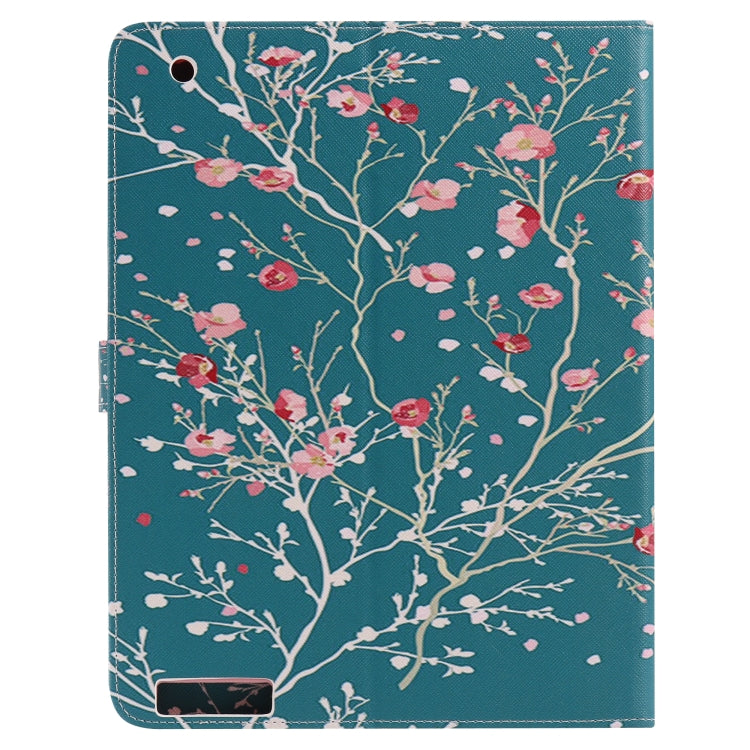 Colored Drawing Pattern Horizontal Flip PU Leather Case with Holder & Card Slots & Wallet & Sleep / Wake-up Function(Apricot Tree) - iPad 4 & 3 & 2 Cases by buy2fix | Online Shopping UK | buy2fix