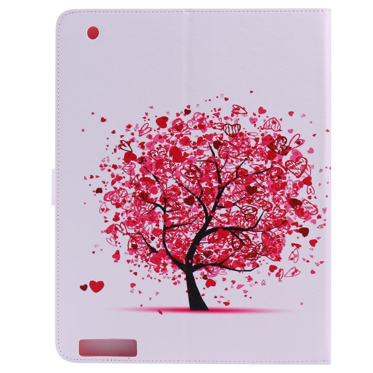 Colored Drawing Pattern Horizontal Flip PU Leather Case with Holder & Card Slots & Wallet & Sleep / Wake-up Function(Colored Tree) - iPad 4 & 3 & 2 Cases by buy2fix | Online Shopping UK | buy2fix