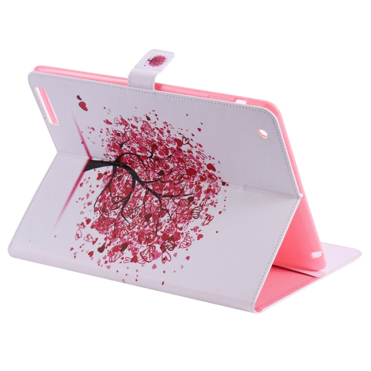 Colored Drawing Pattern Horizontal Flip PU Leather Case with Holder & Card Slots & Wallet & Sleep / Wake-up Function(Colored Tree) - iPad 4 & 3 & 2 Cases by buy2fix | Online Shopping UK | buy2fix