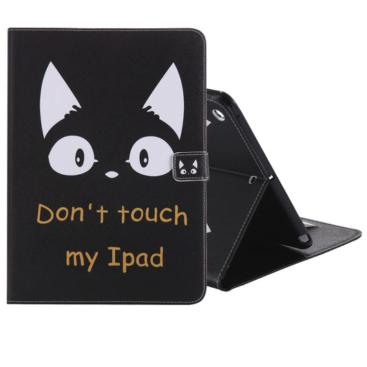 Colored Drawing Pattern Horizontal Flip PU Leather Case with Holder & Card Slots & Wallet & Sleep / Wake-up Function(Cat Ears) - iPad 9.7 (2018) & (2017) Cases by buy2fix | Online Shopping UK | buy2fix