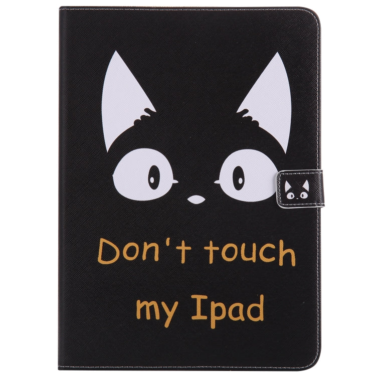 Colored Drawing Pattern Horizontal Flip PU Leather Case with Holder & Card Slots & Wallet & Sleep / Wake-up Function(Cat Ears) - iPad 9.7 (2018) & (2017) Cases by buy2fix | Online Shopping UK | buy2fix