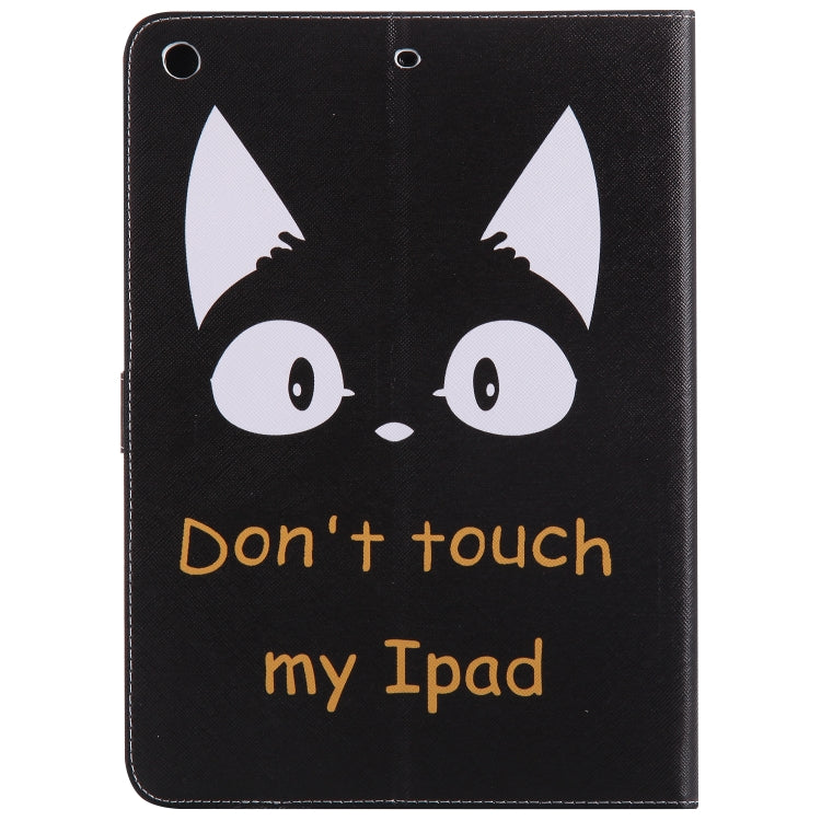 Colored Drawing Pattern Horizontal Flip PU Leather Case with Holder & Card Slots & Wallet & Sleep / Wake-up Function(Cat Ears) - iPad 9.7 (2018) & (2017) Cases by buy2fix | Online Shopping UK | buy2fix