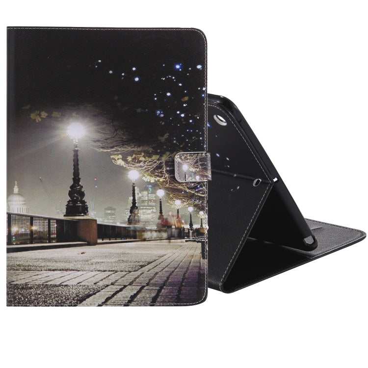 Colored Drawing Pattern Horizontal Flip PU Leather Case with Holder & Card Slots & Wallet & Sleep / Wake-up Function(Cityscape) - iPad 9.7 (2018) & (2017) Cases by buy2fix | Online Shopping UK | buy2fix