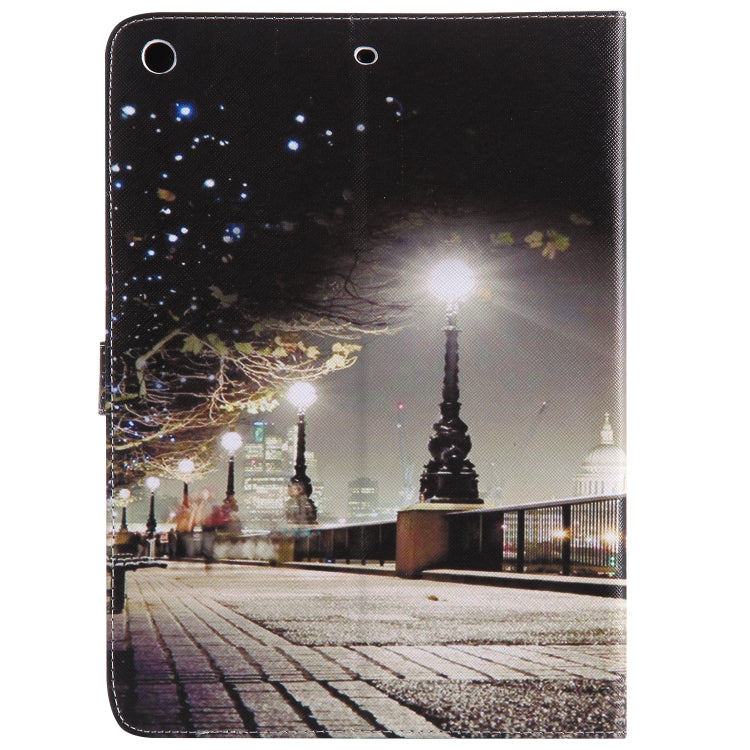 Colored Drawing Pattern Horizontal Flip PU Leather Case with Holder & Card Slots & Wallet & Sleep / Wake-up Function(Cityscape) - iPad 9.7 (2018) & (2017) Cases by buy2fix | Online Shopping UK | buy2fix