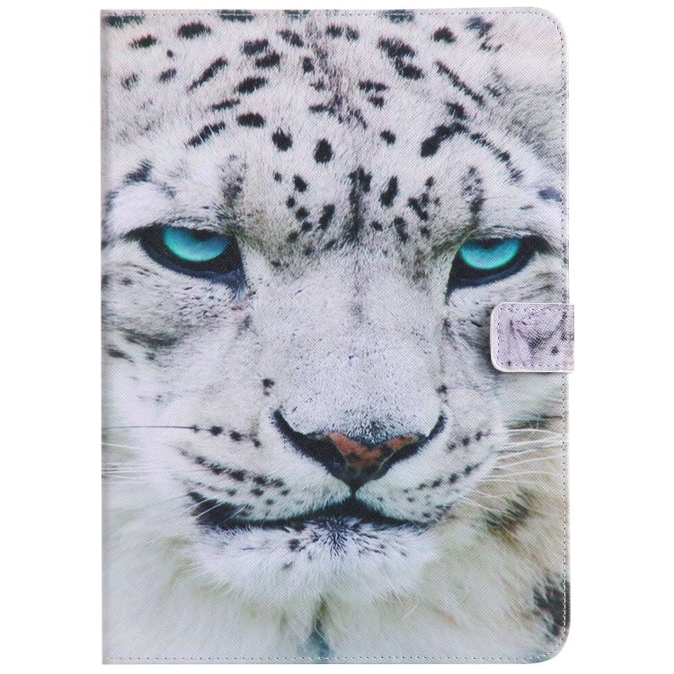 Colored Drawing Pattern Horizontal Flip PU Leather Case with Holder & Card Slots & Wallet & Sleep / Wake-up Function(White Panther) - iPad 9.7 (2018) & (2017) Cases by buy2fix | Online Shopping UK | buy2fix