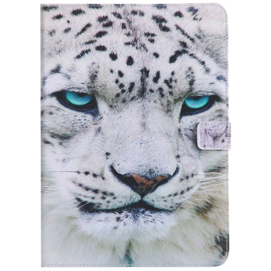 Colored Drawing Pattern Horizontal Flip PU Leather Case with Holder & Card Slots & Wallet & Sleep / Wake-up Function(White Panther) - iPad 9.7 (2018) & (2017) Cases by buy2fix | Online Shopping UK | buy2fix
