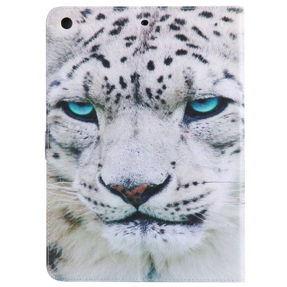 Colored Drawing Pattern Horizontal Flip PU Leather Case with Holder & Card Slots & Wallet & Sleep / Wake-up Function(White Panther) - iPad 9.7 (2018) & (2017) Cases by buy2fix | Online Shopping UK | buy2fix