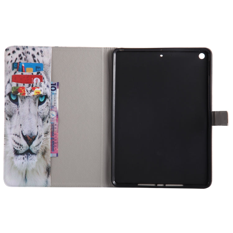 Colored Drawing Pattern Horizontal Flip PU Leather Case with Holder & Card Slots & Wallet & Sleep / Wake-up Function(White Panther) - iPad 9.7 (2018) & (2017) Cases by buy2fix | Online Shopping UK | buy2fix