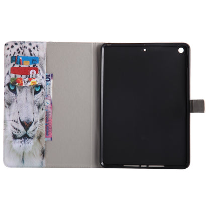 Colored Drawing Pattern Horizontal Flip PU Leather Case with Holder & Card Slots & Wallet & Sleep / Wake-up Function(White Panther) - iPad 9.7 (2018) & (2017) Cases by buy2fix | Online Shopping UK | buy2fix
